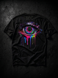 Glitch Drip Eye Tee — Black, back