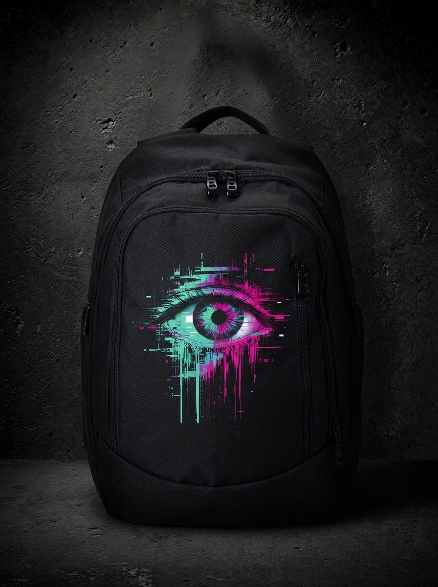 Backpack Drip Glitch Eye — front
