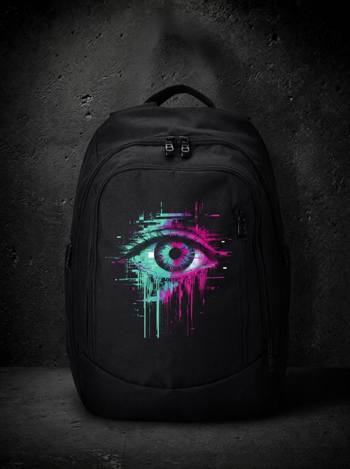 Backpack Drip Glitch Eye — front