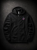 Zip-Up Glitch Hoodie — front